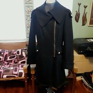 Women's Black "Love Stitch" Coat